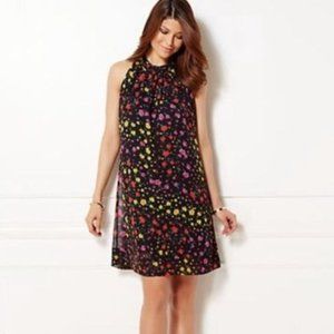 Eva Mendes NY&Co Tie Neck Floral Sabrina Dress